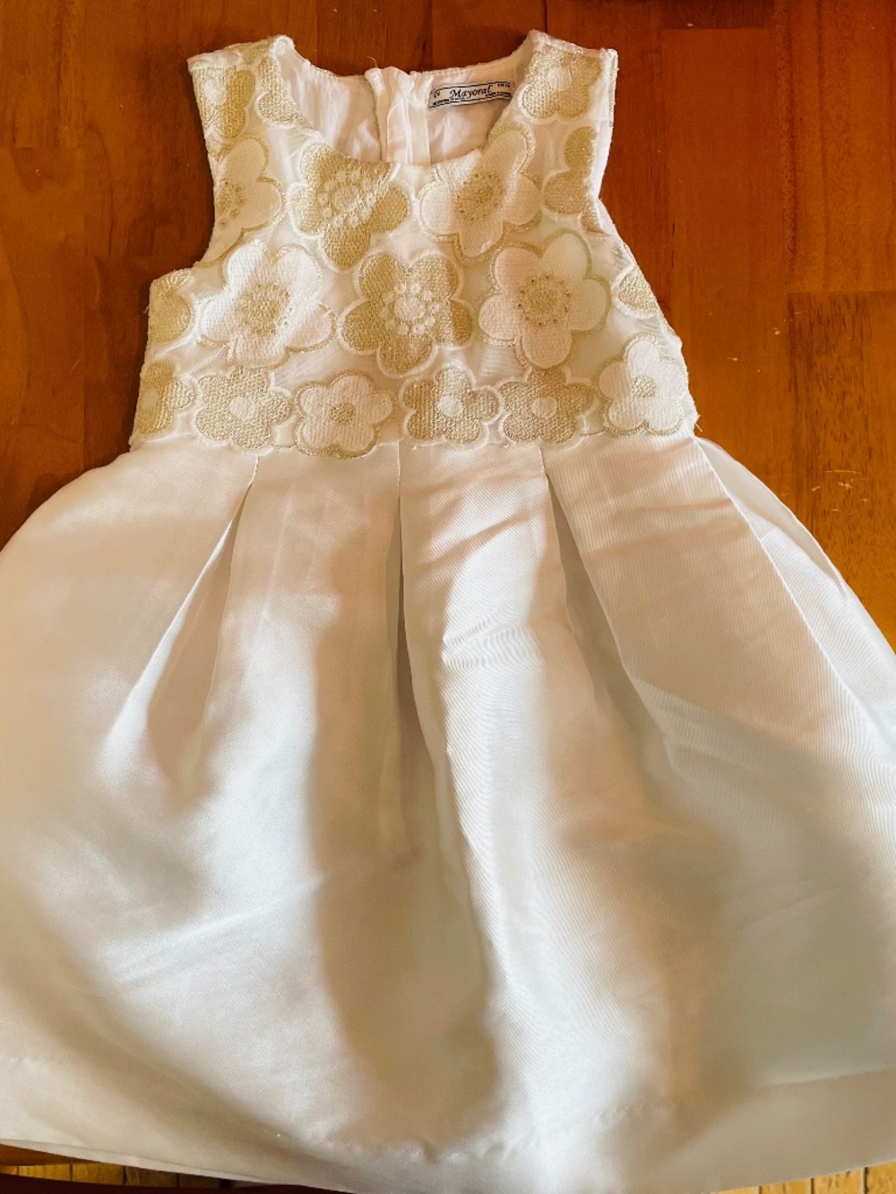 3T White Flower Dress